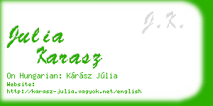 julia karasz business card
